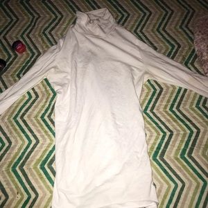 White turtle neck top